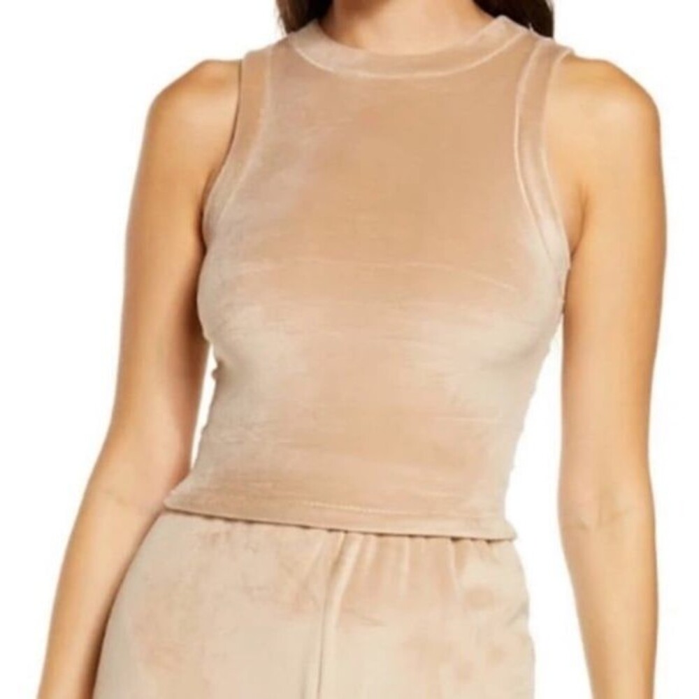 NWT SKIMS VELOUR CREW NECK TANK